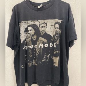 Vintage Depeche Mode Devotional Tour 1993 Graphic T-Shirt - Black